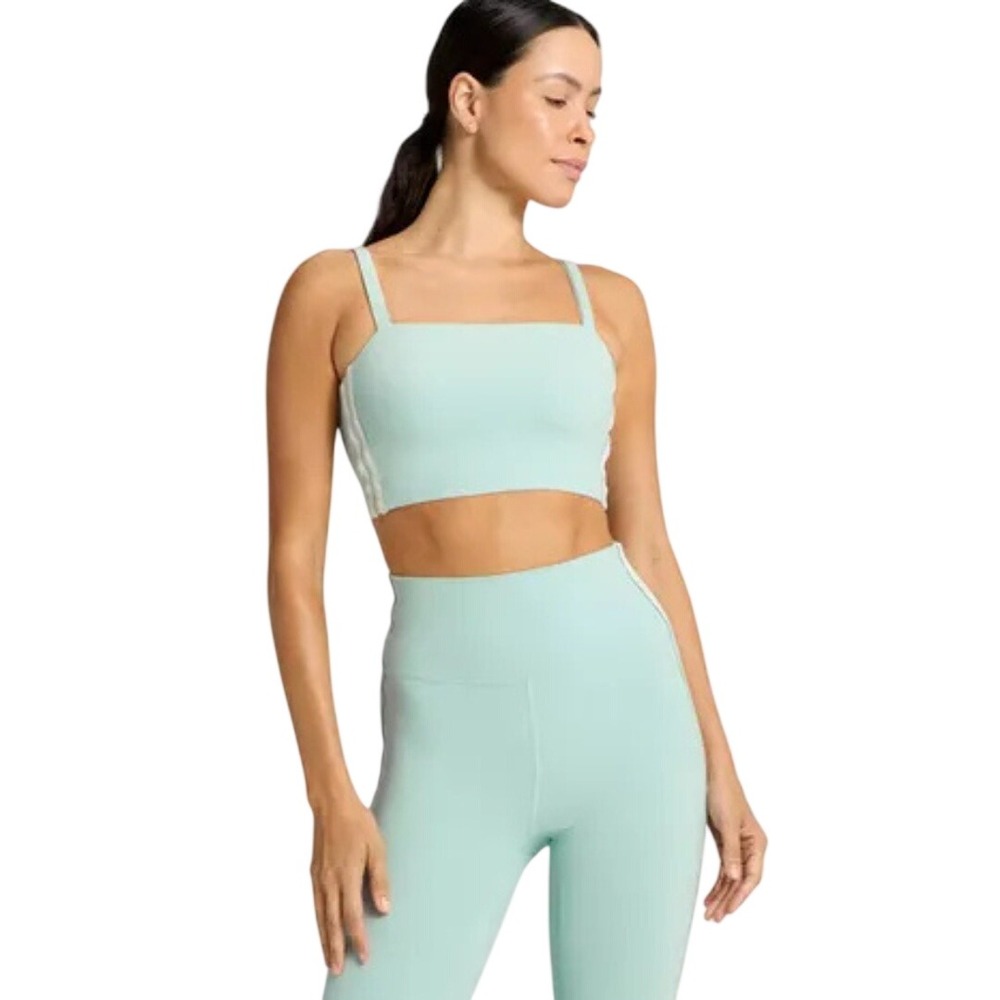 All in Motion Women's Light Blue Piped Crossback Sports‎ Bra Size XXL